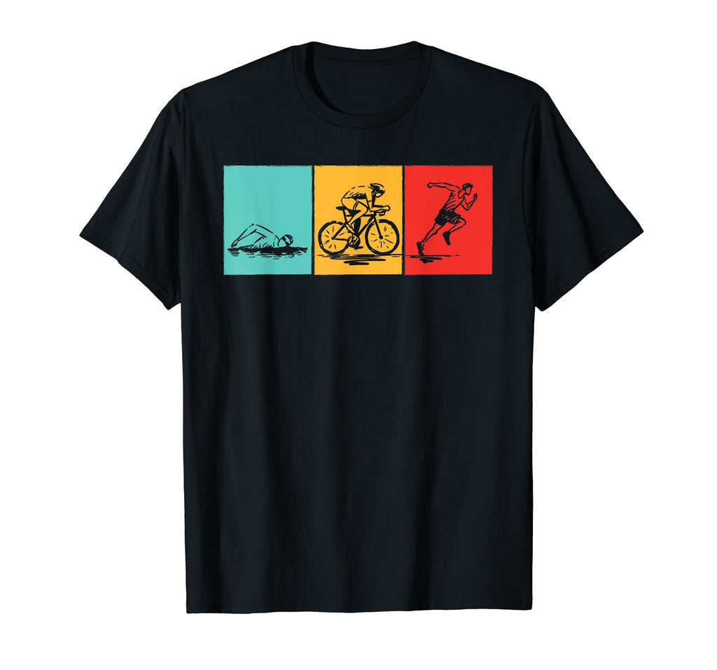 Triathlon Art Swimmer Biker Runner T-Shirt - Custom Art Print Men Women - T-Shirt, Sweatshirt, Hoodie