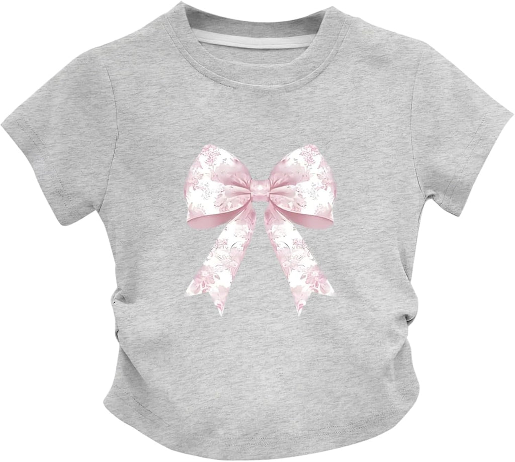 Cute Pink Bow Preppy for Girls Kids Aesthetic Graphic - Adult & Kids T-Shirts, Sweatshirts & Hoodies apparel design preview 1