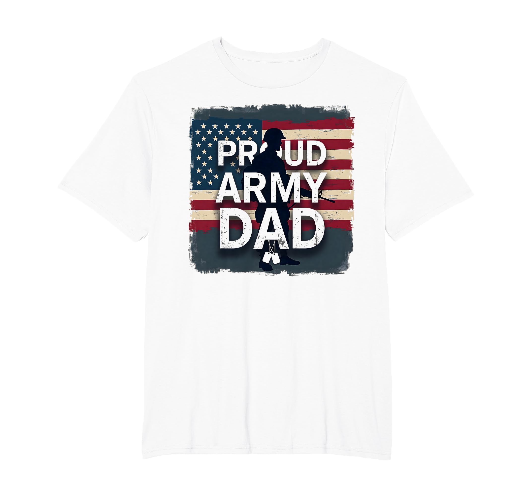 Proud Army Dad Patriotic Military T-Shirt - Aesthetic Graphic for Adults - T-Shirt, Sweatshirt, Hoodie