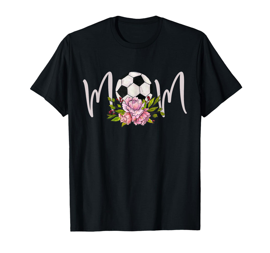 Soccer Mom Floral Funny Mommy T-Shirt - Minimalist Print for Adults - T-Shirt, Sweatshirt, Hoodie