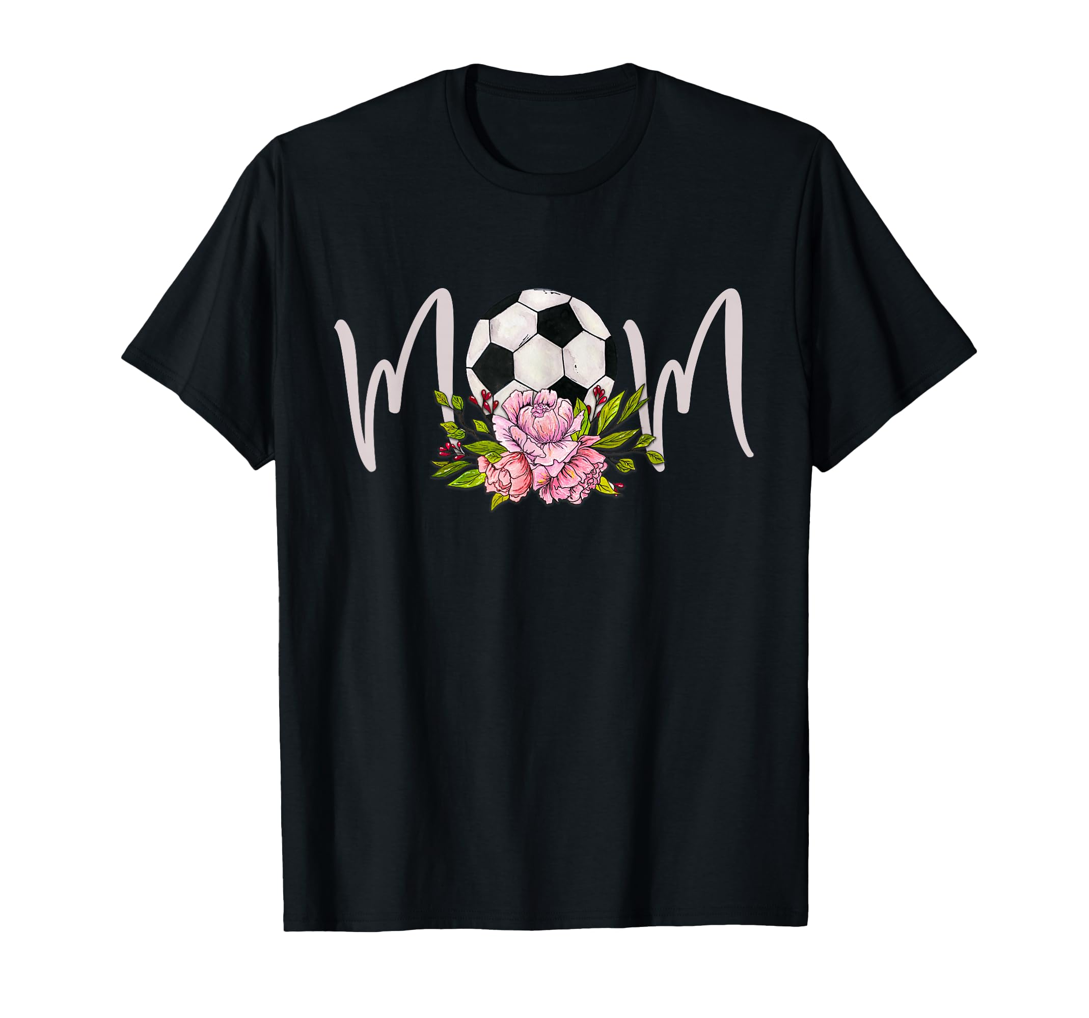 Soccer Mom Floral Funny Mommy T-Shirt - Minimalist Print for Adults - T-Shirt, Sweatshirt, Hoodie