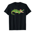 Alligator Santas Hat Lights Tree T-Shirt - Casual Everyday Wear Unisex - T-Shirt, Sweatshirt, Hoodie