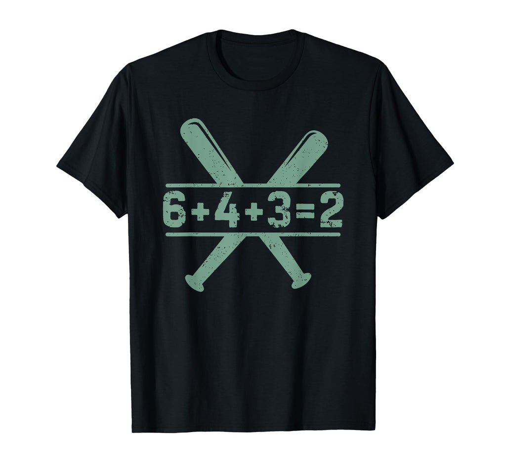6 4 3 2 Double Play Baseball Player T-Shirt - Unique Graphic Men Women - T-Shirt, Sweatshirt, Hoodie