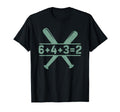 6 4 3 2 Double Play Baseball Player T-Shirt - Unique Graphic Men Women - T-Shirt, Sweatshirt, Hoodie