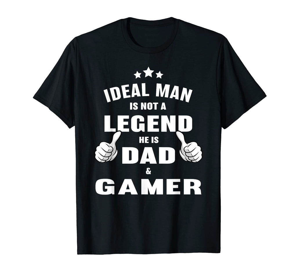 Mens Ideal Is Dad And Gamer Funny T-Shirt - Minimalist Print for Adults - T-Shirt, Sweatshirt, Hoodie