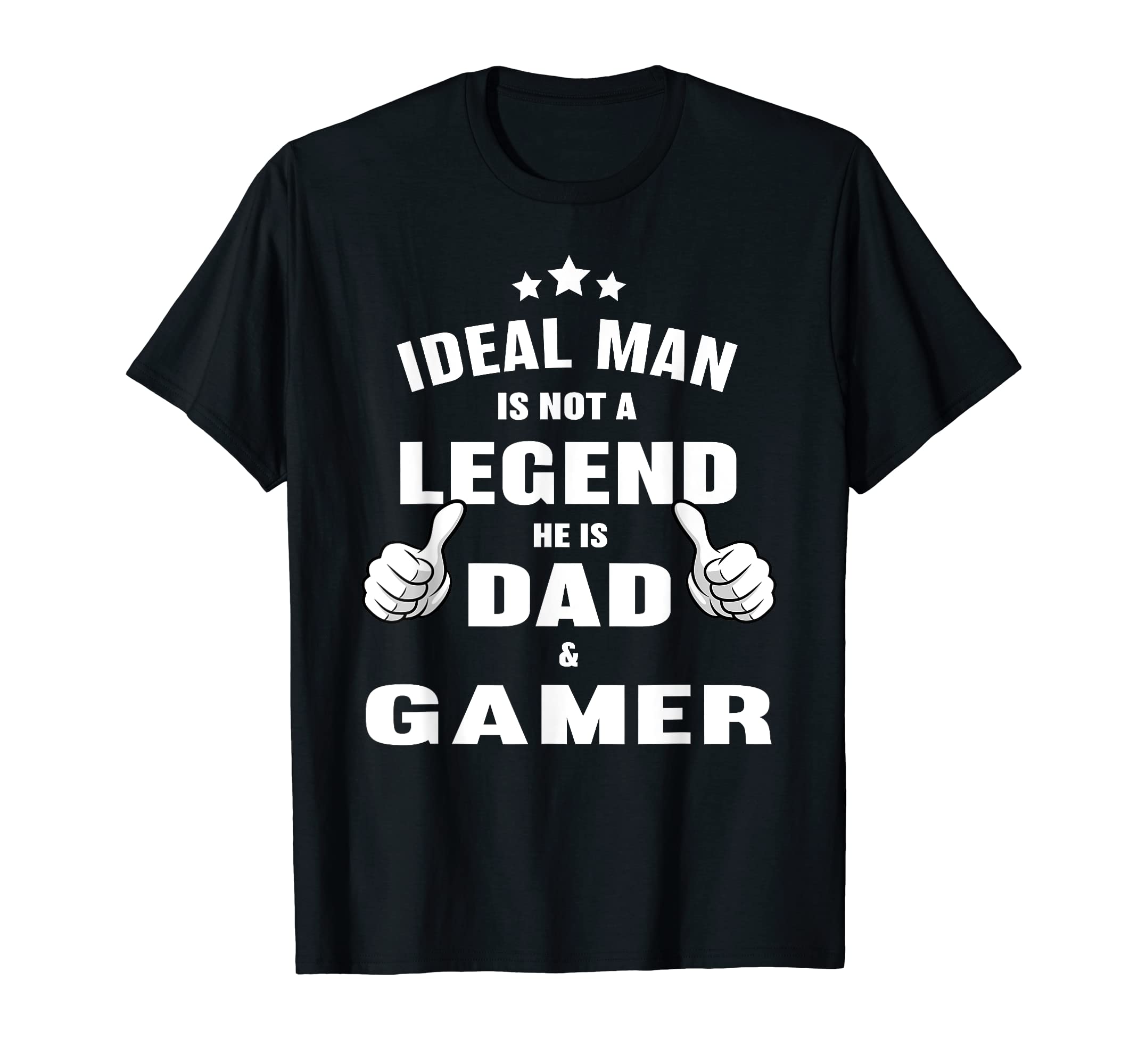 Mens Ideal Is Dad And Gamer Funny T-Shirt - Minimalist Print for Adults - T-Shirt, Sweatshirt, Hoodie