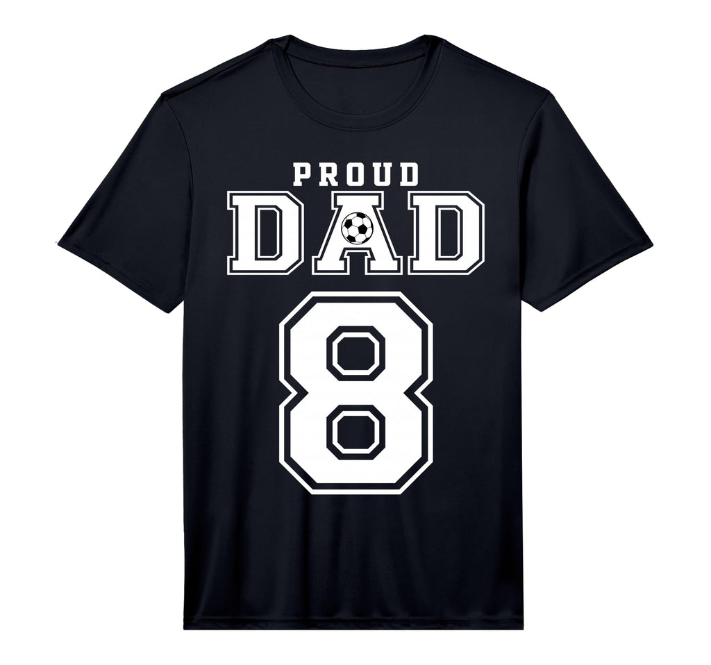 Number 8 Custom Proud Soccer T-Shirt - Fun Novelty Design for Adults - T-Shirt, Sweatshirt, Hoodie