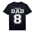 Number 8 Custom Proud Soccer T-Shirt - Fun Novelty Design for Adults - T-Shirt, Sweatshirt, Hoodie