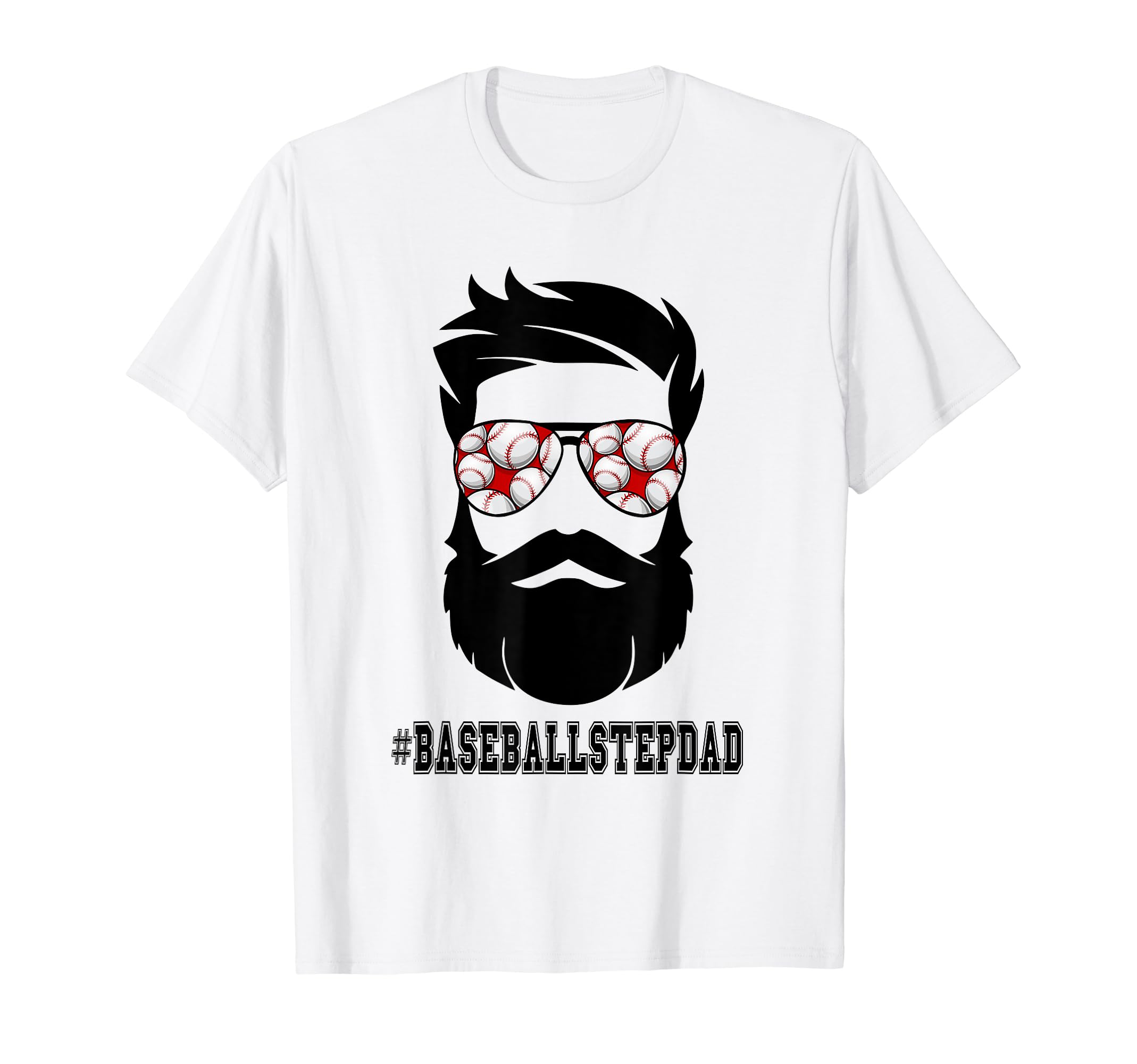 Baseball Stepdad Beard Step Dad Step T-Shirt - Aesthetic Graphic Men Women - T-Shirt, Sweatshirt, Hoodie