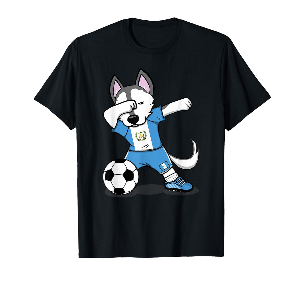 Dabbing Husky Guatemala Soccer Fans T-Shirt - Streetwear Style Men Women - T-Shirt, Sweatshirt, Hoodie