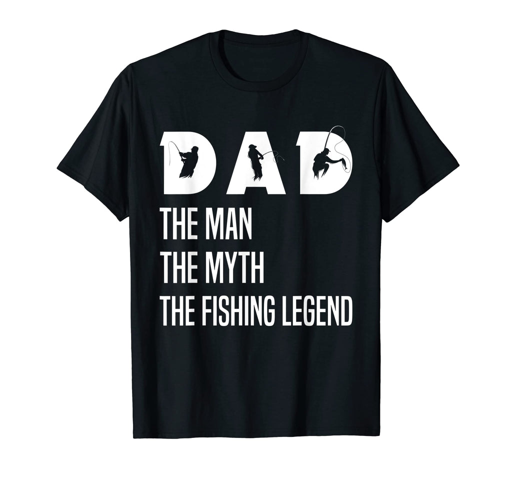 Dad Myth Fishing Legend Fathers Day Dads T-Shirt - Trendy Graphic Unisex - T-Shirt, Sweatshirt, Hoodie