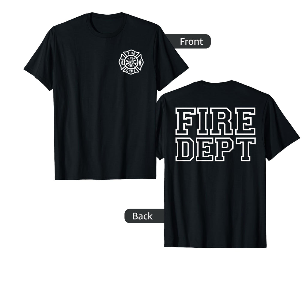Fire Department Logo Uniform T-Shirt - Fun Novelty Design Men Women - T-Shirt, Sweatshirt, Hoodie