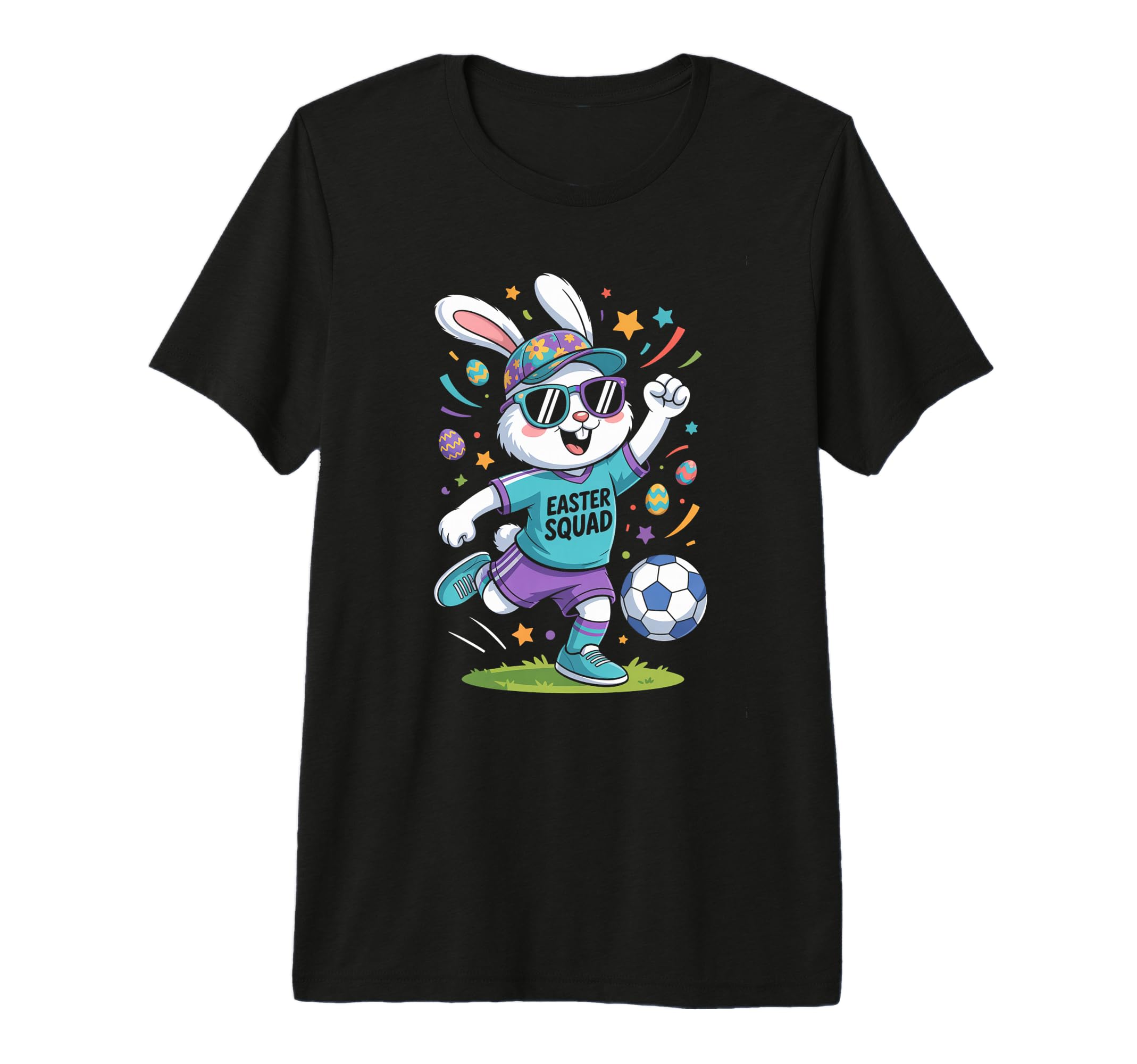Sports Gift Easter Squad Bunny Soccer T-Shirt - Fun Novelty Design Unisex - T-Shirt, Sweatshirt, Hoodie