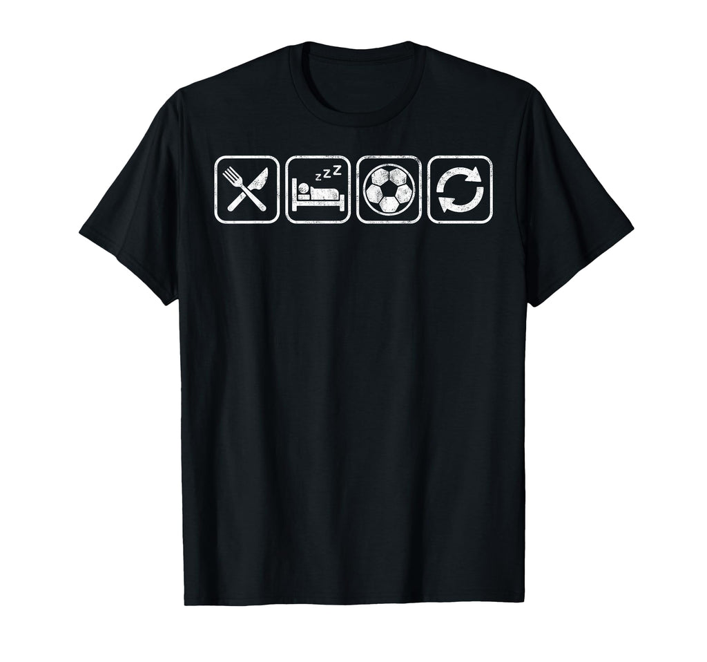Eat Sleep Soccer Repet Goalie T-Shirt - Fun Novelty Design Men Women - T-Shirt, Sweatshirt, Hoodie