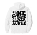 Proud Soccer Auntie Soccer Ball Drip Hoodie - Casual Everyday Wear Unisex - T-Shirt, Sweatshirt, Hoodie