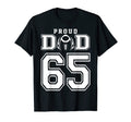 Custom Proud Football Dad Number 65 T-Shirt - Unique Graphic for Adults - T-Shirt, Sweatshirt, Hoodie