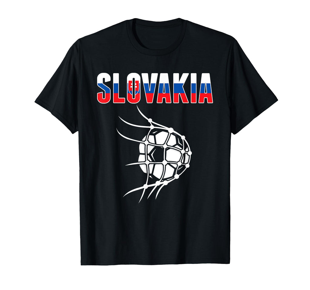 Slovakia Soccer Ball Net Support T-Shirt - Custom Art Print for Adults - T-Shirt, Sweatshirt, Hoodie
