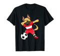 Dabbing German Shepherd Austria Soccer T-Shirt - Unique Graphic for Adults - T-Shirt, Sweatshirt, Hoodie