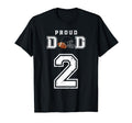 Custom Proud Football Dad Number 2 T-Shirt - Fun Novelty Design Men Women - T-Shirt, Sweatshirt, Hoodie