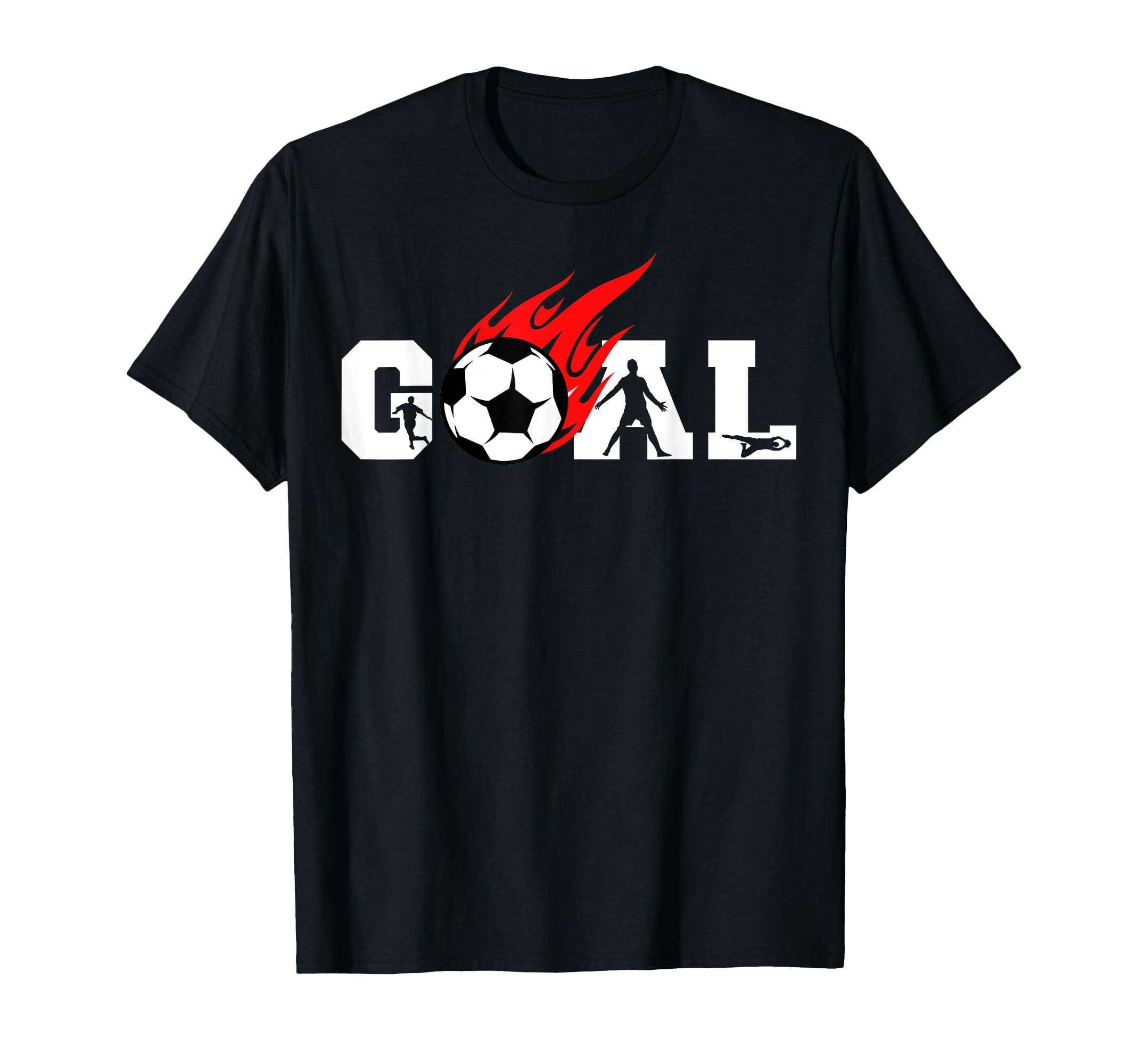 Soccer Goal Ball Fire T-Shirt - Custom Art Print for Adults - T-Shirt, Sweatshirt, Hoodie