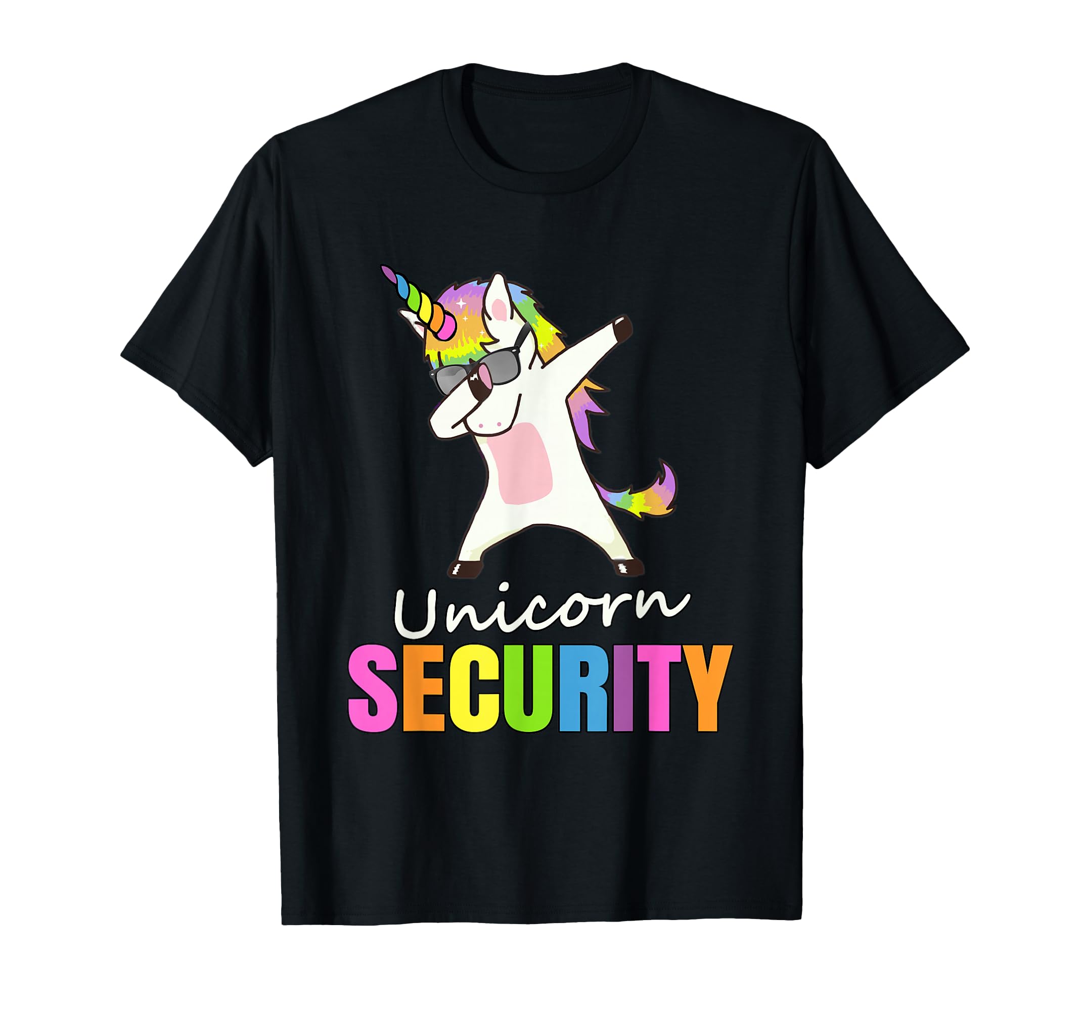 Unicorn Security Brightway Art T-Shirt - Unique Graphic for Adults - T-Shirt, Sweatshirt, Hoodie