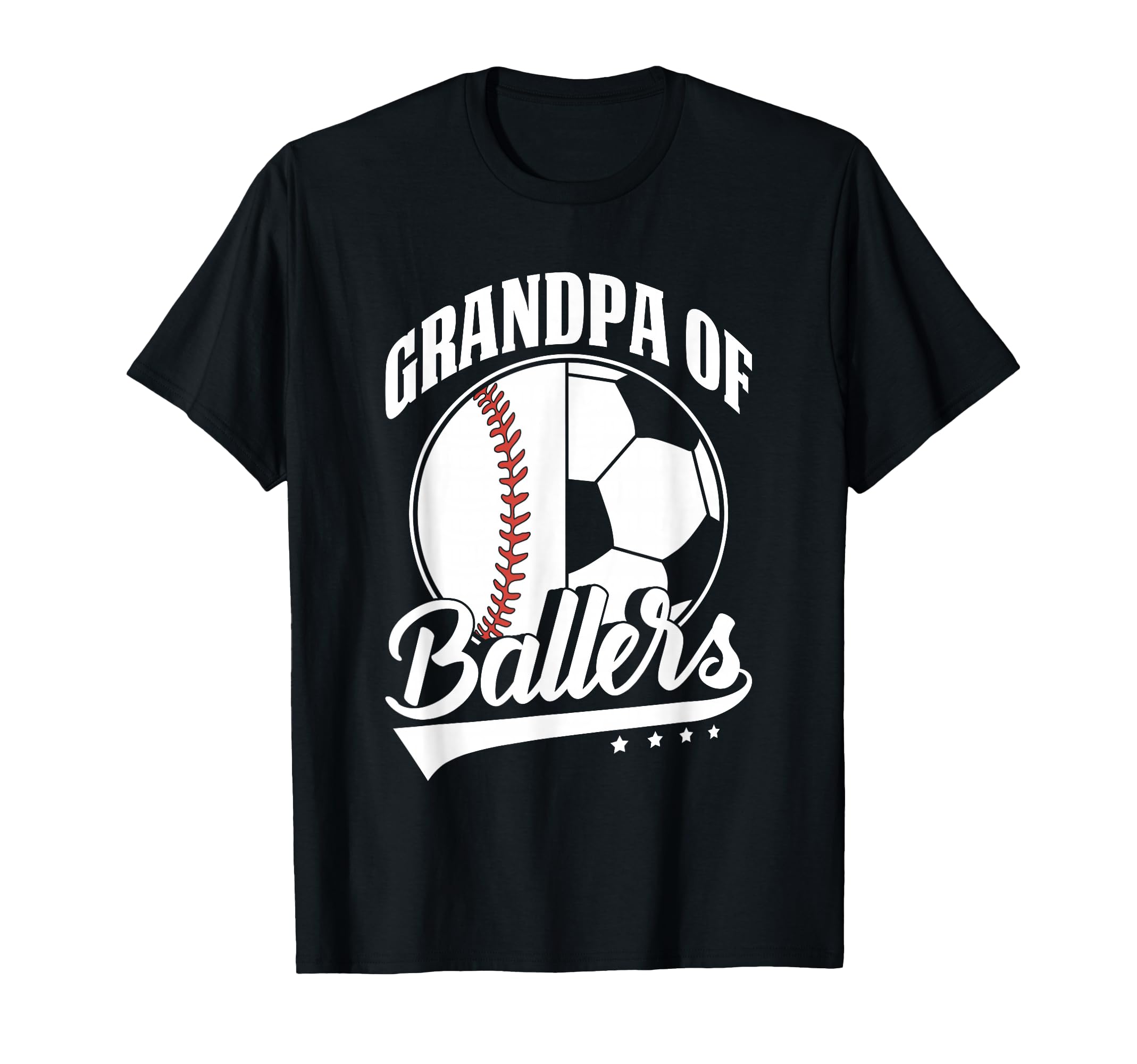 Grandpa Ballers Soccer Baseball Player T-Shirt - Graphic Print Men Women - T-Shirt, Sweatshirt, Hoodie