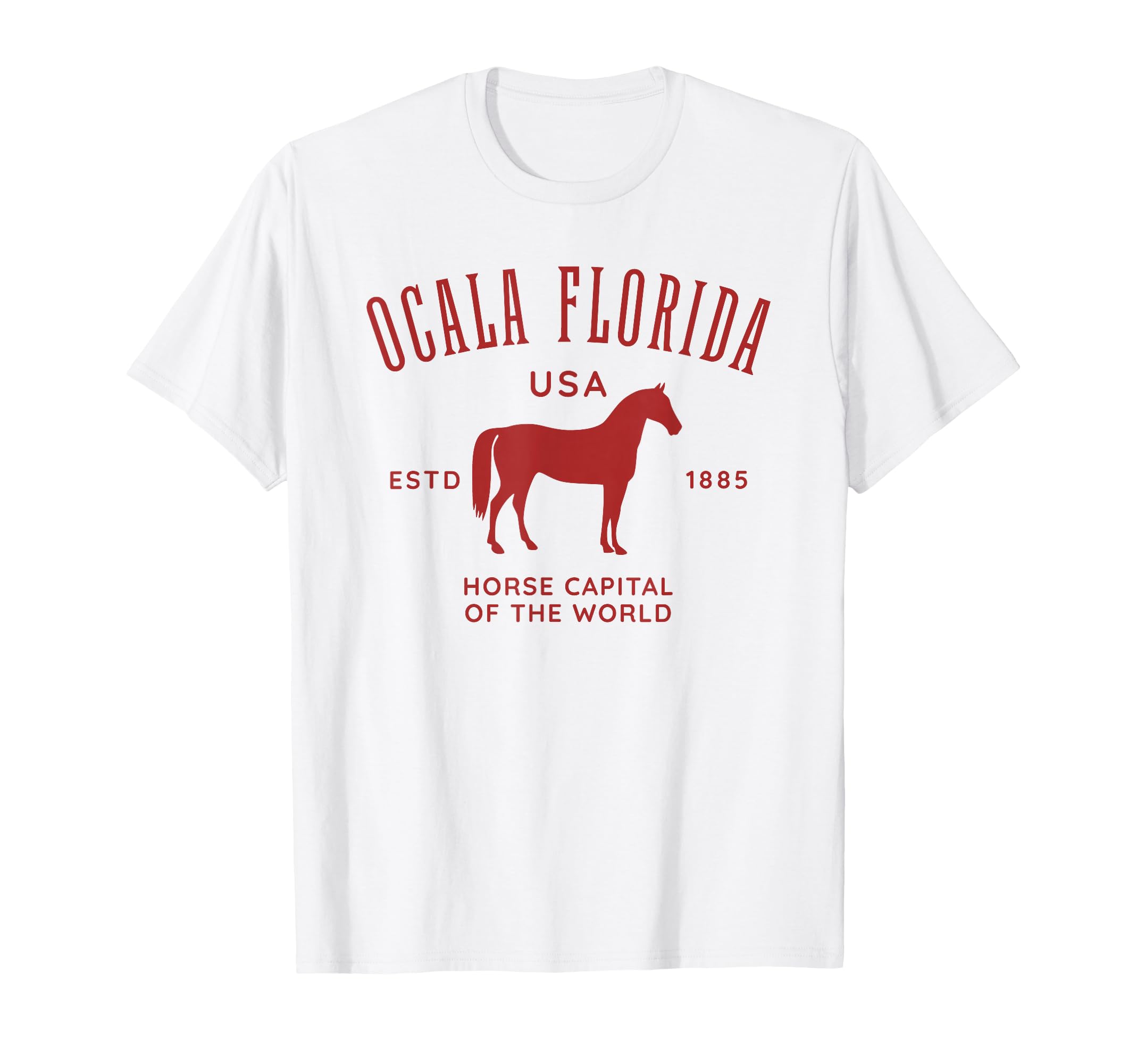 Ocala Florida Usa Horse Capital T-Shirt - Custom Art Print Unisex - T-Shirt, Sweatshirt, Hoodie