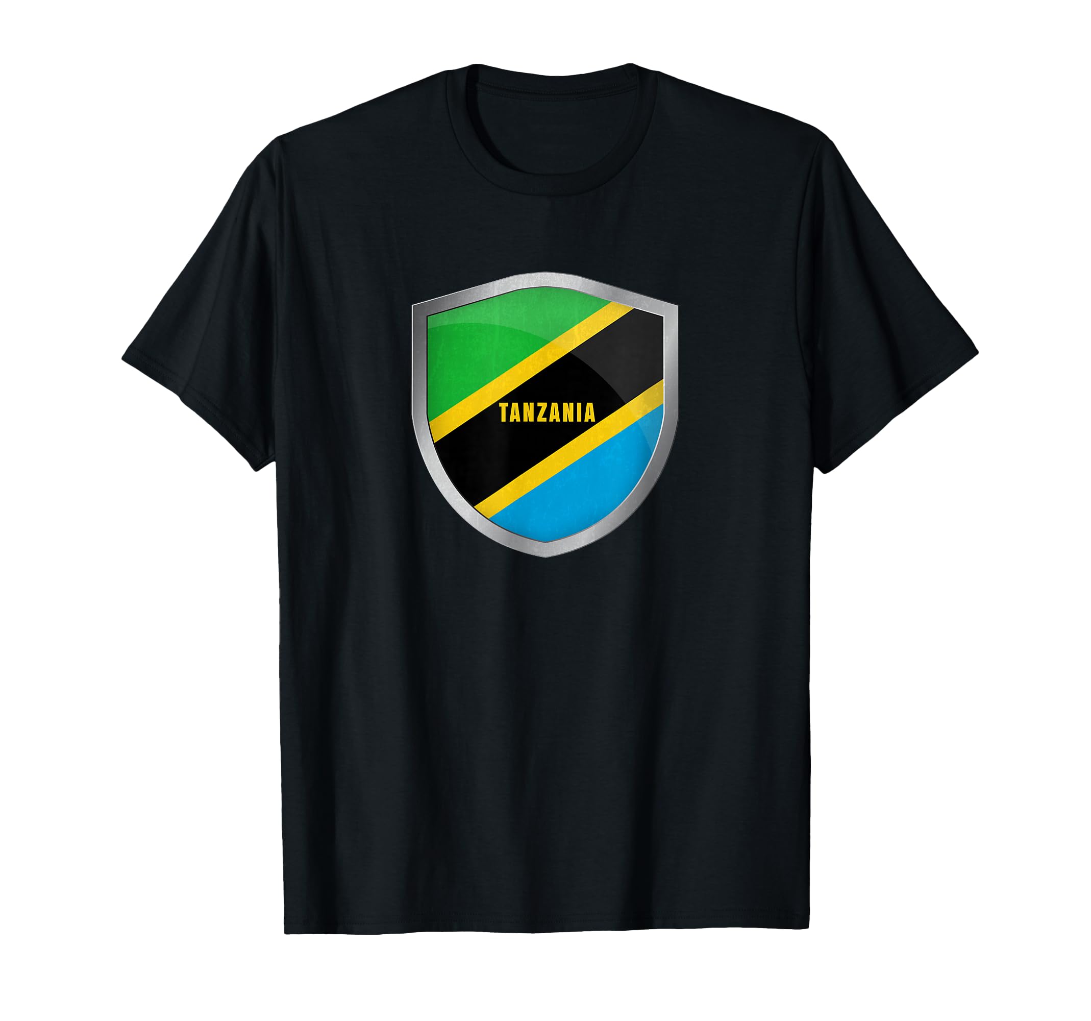 Tanzania Flag Badge Soccer Fans T-Shirt - Trendy Graphic Unisex - T-Shirt, Sweatshirt, Hoodie