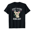 Womens Cartoon Funny Who Loves Koala T-Shirt - Minimalist Print for Adults - T-Shirt, Sweatshirt, Hoodie