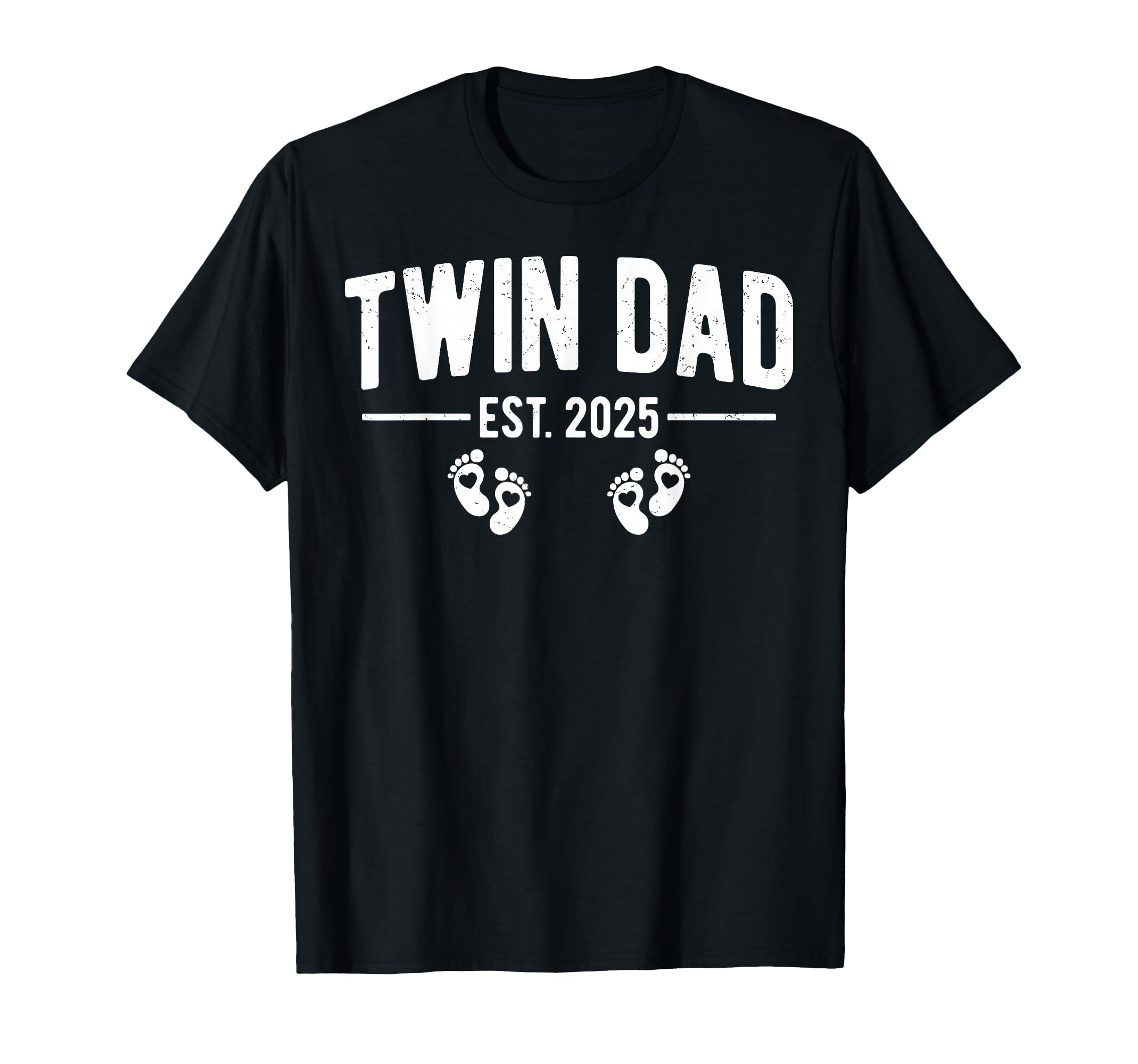 Mens Twin Dad Est 2025 Father T-Shirt - Fun Novelty Design for Adults - T-Shirt, Sweatshirt, Hoodie