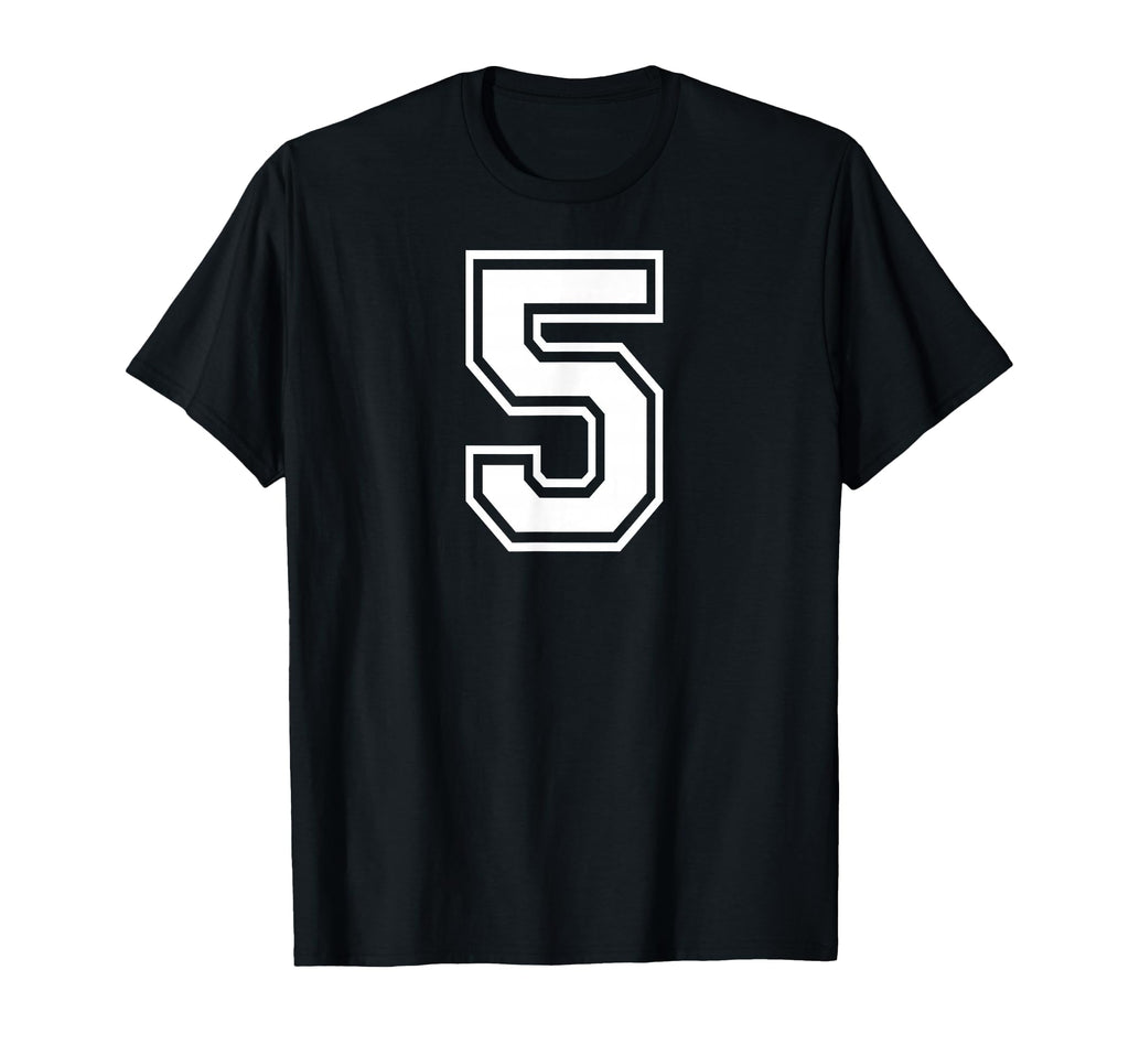 5 Number Five Team Sports Matching T-Shirt - Fun Novelty Design for Adults - T-Shirt, Sweatshirt, Hoodie