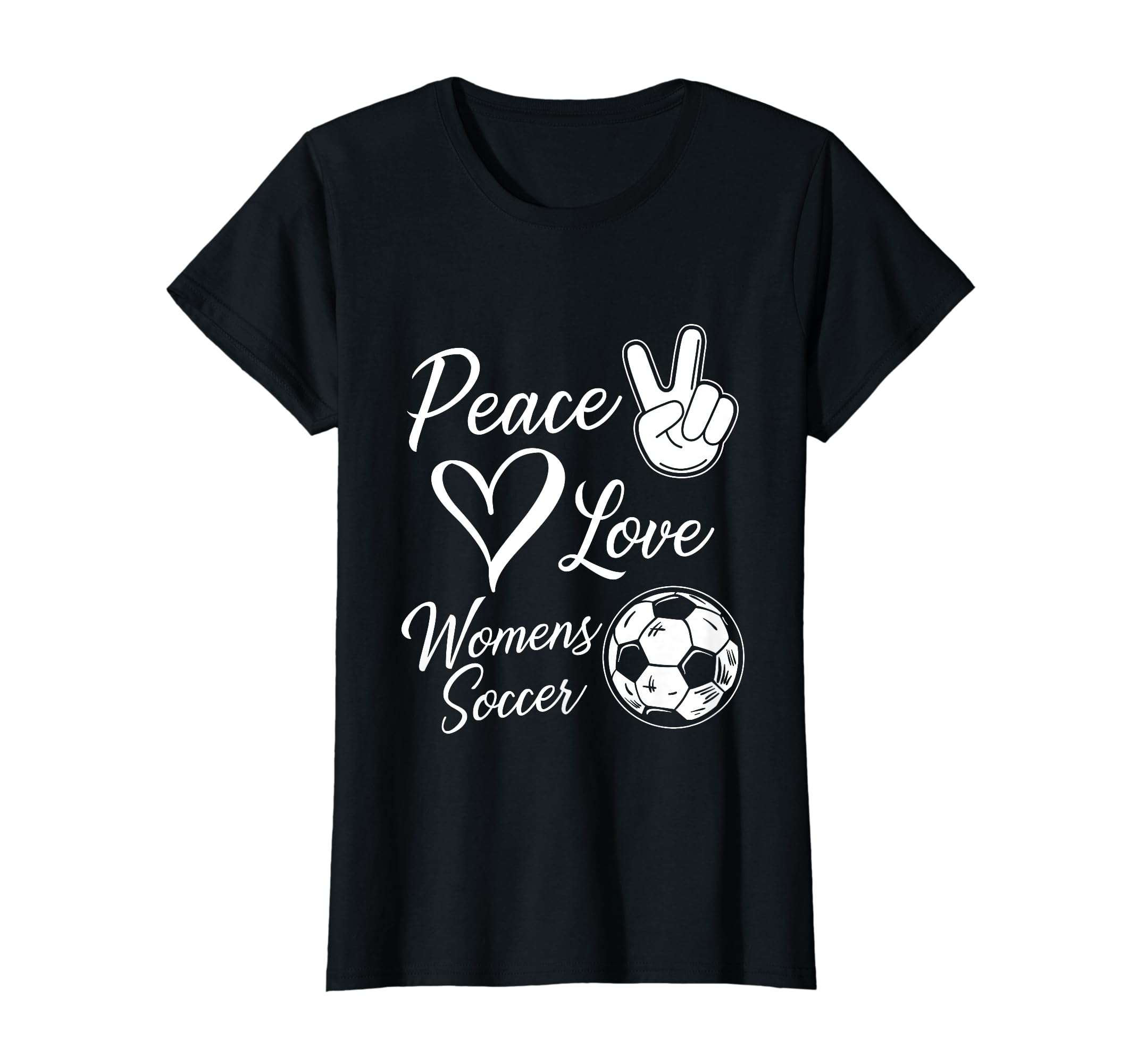 Funny Peace Love Soccer Soccer Player T-Shirt - Custom Art Print Men Women - T-Shirt, Sweatshirt, Hoodie