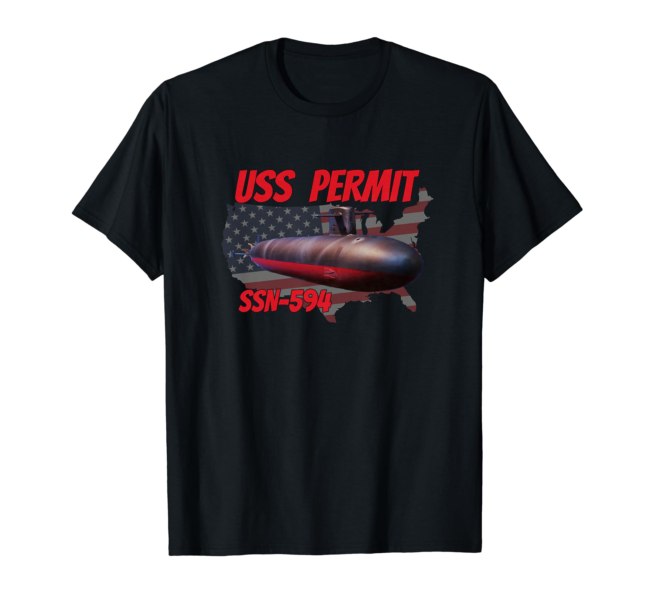 Uss Permit Ssn 594 Submarine Veterans T-Shirt - Trendy Graphic Men Women - T-Shirt, Sweatshirt, Hoodie