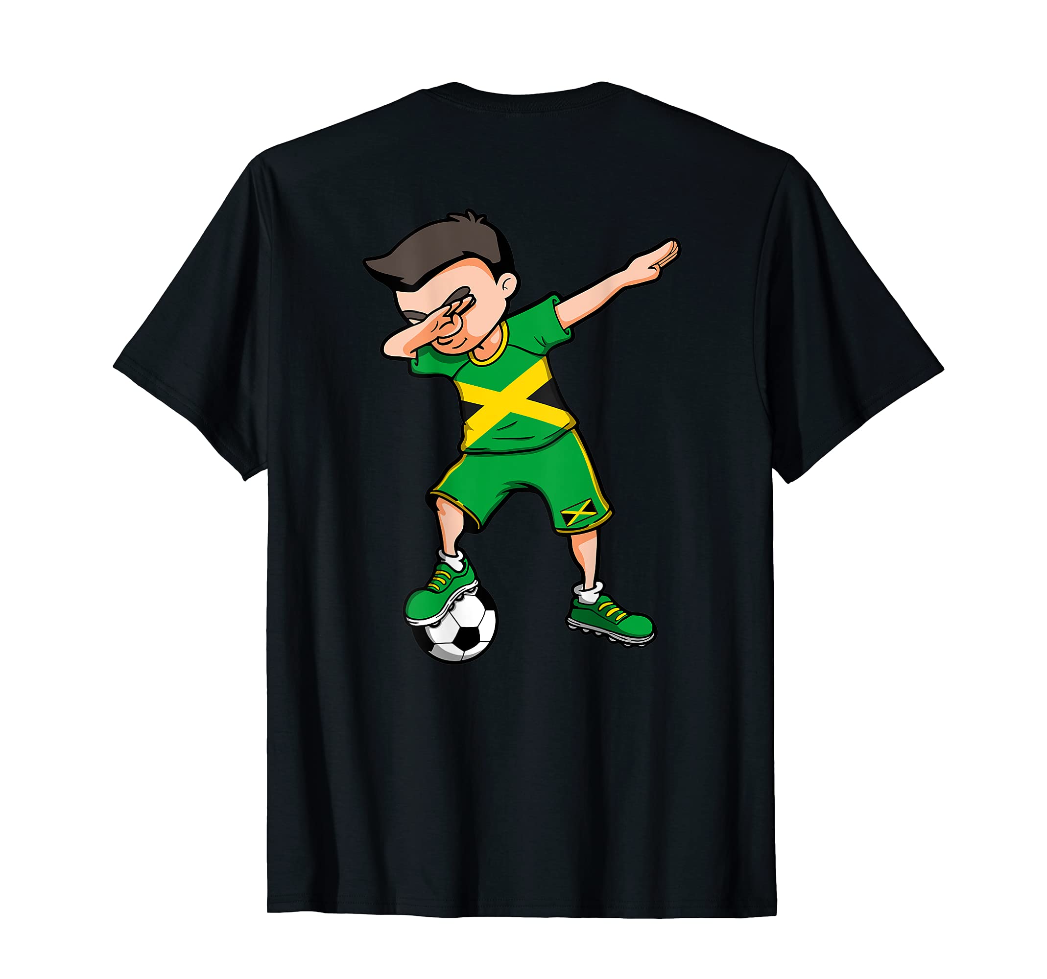 Dabbing Soccer Jamaica Jersey Jamaican T-Shirt - Graphic Print for Adults - T-Shirt, Sweatshirt, Hoodie