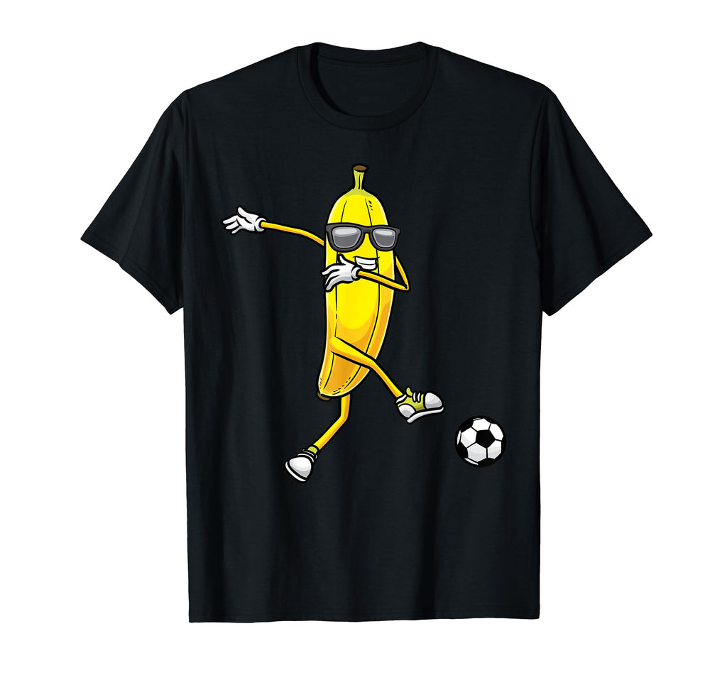 Banana Playing Soccer Fruit Soccer T-Shirt - Custom Art Print Men Women - T-Shirt, Sweatshirt, Hoodie