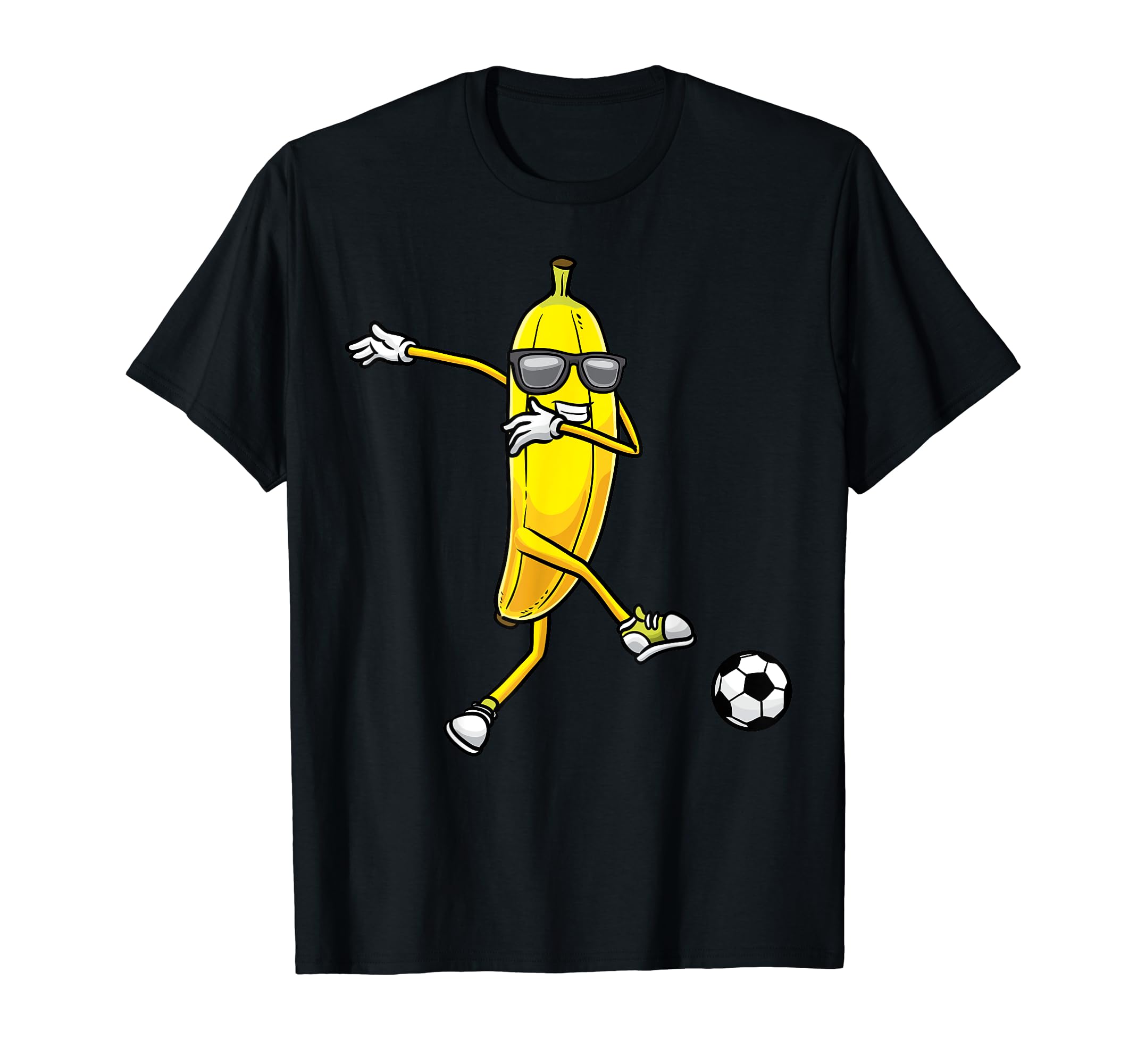 Banana Playing Soccer Fruit Soccer T-Shirt - Custom Art Print Men Women - T-Shirt, Sweatshirt, Hoodie