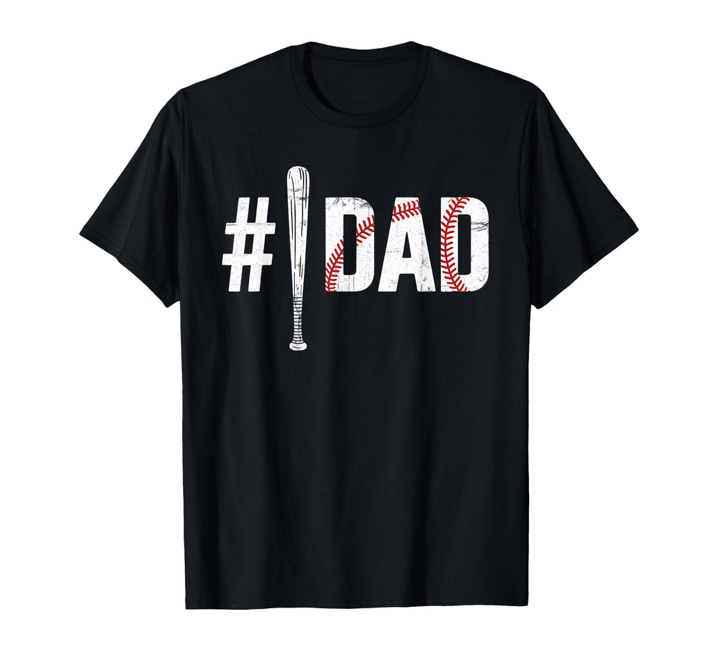 Number One Baseball Dad Fathers Day 1 T-Shirt - Trendy Graphic Unisex - T-Shirt, Sweatshirt, Hoodie