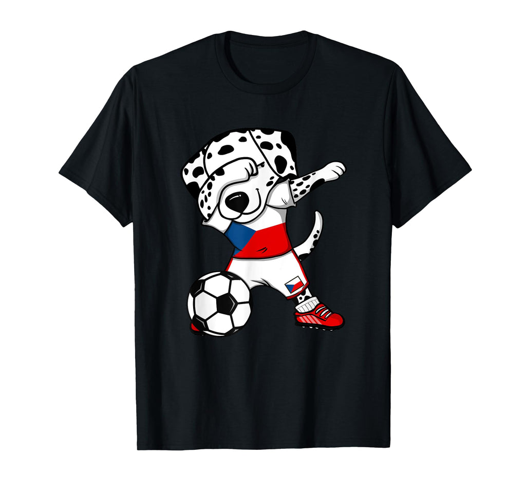 Dabbing Dalmatian Czech Republic T-Shirt - Unique Graphic for Adults - T-Shirt, Sweatshirt, Hoodie