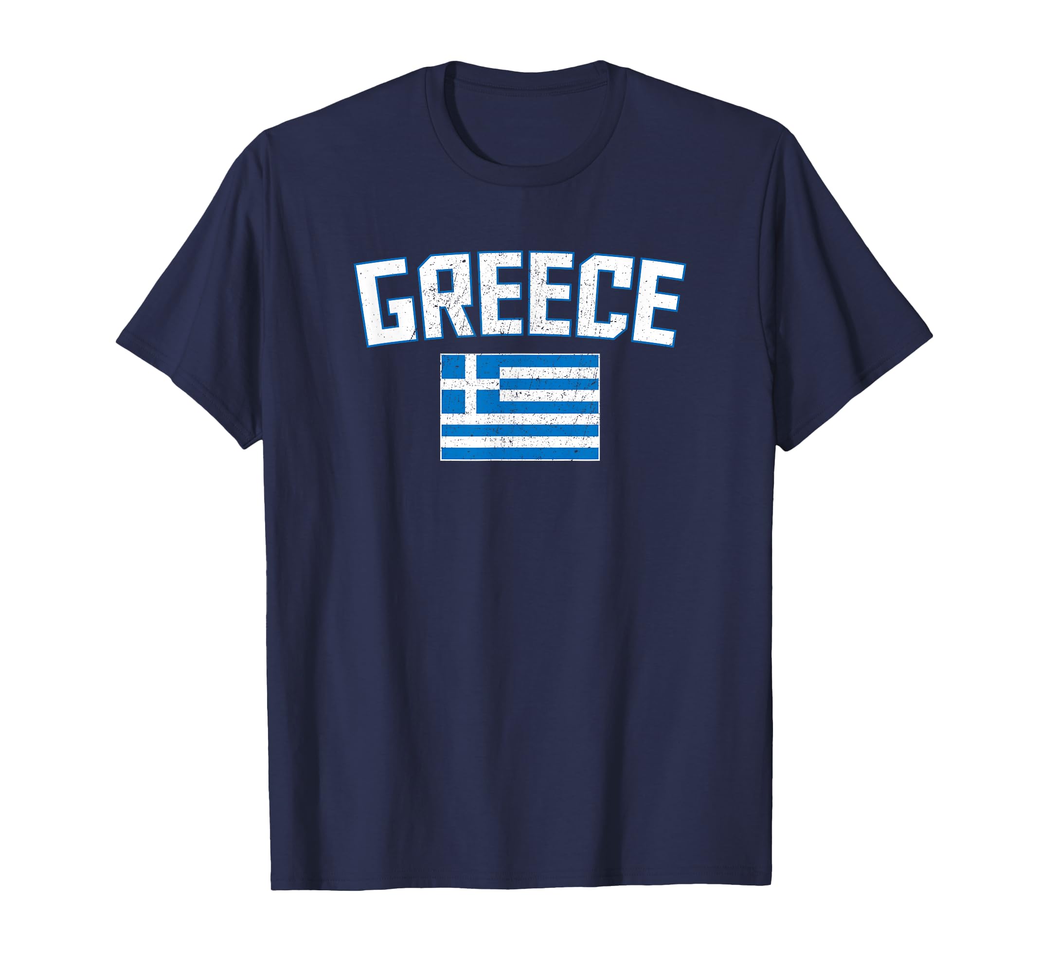 Distressed Greece Flag Greek Pride T-Shirt - Casual Everyday Wear Men Women - T-Shirt, Sweatshirt, Hoodie