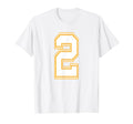 Number 02 Red Yellow White Football T-Shirt - Novelty Apparel Unisex - T-Shirt, Sweatshirt, Hoodie