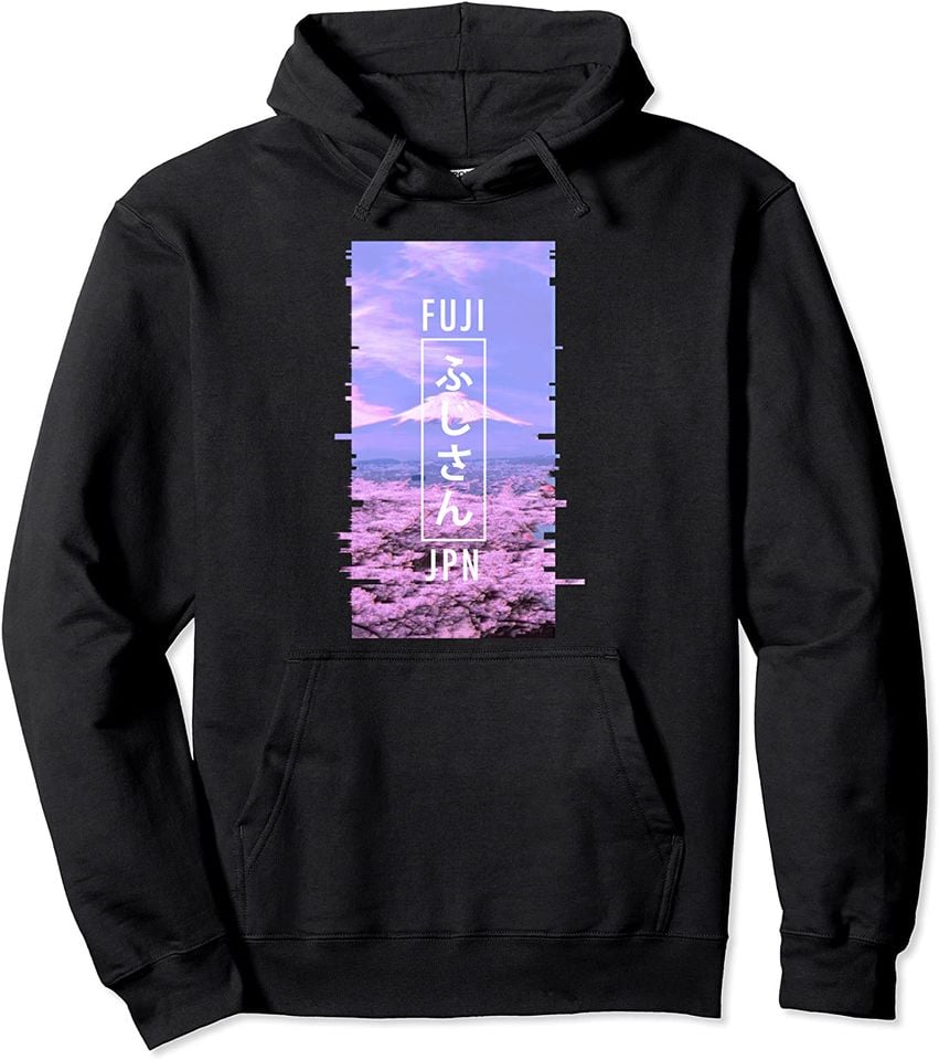 Mt Fuji Japan Glitch Art Japanese Otaku Vaporwave - Adult & Kids T-Shirts, Sweatshirts & Hoodies apparel design preview 1