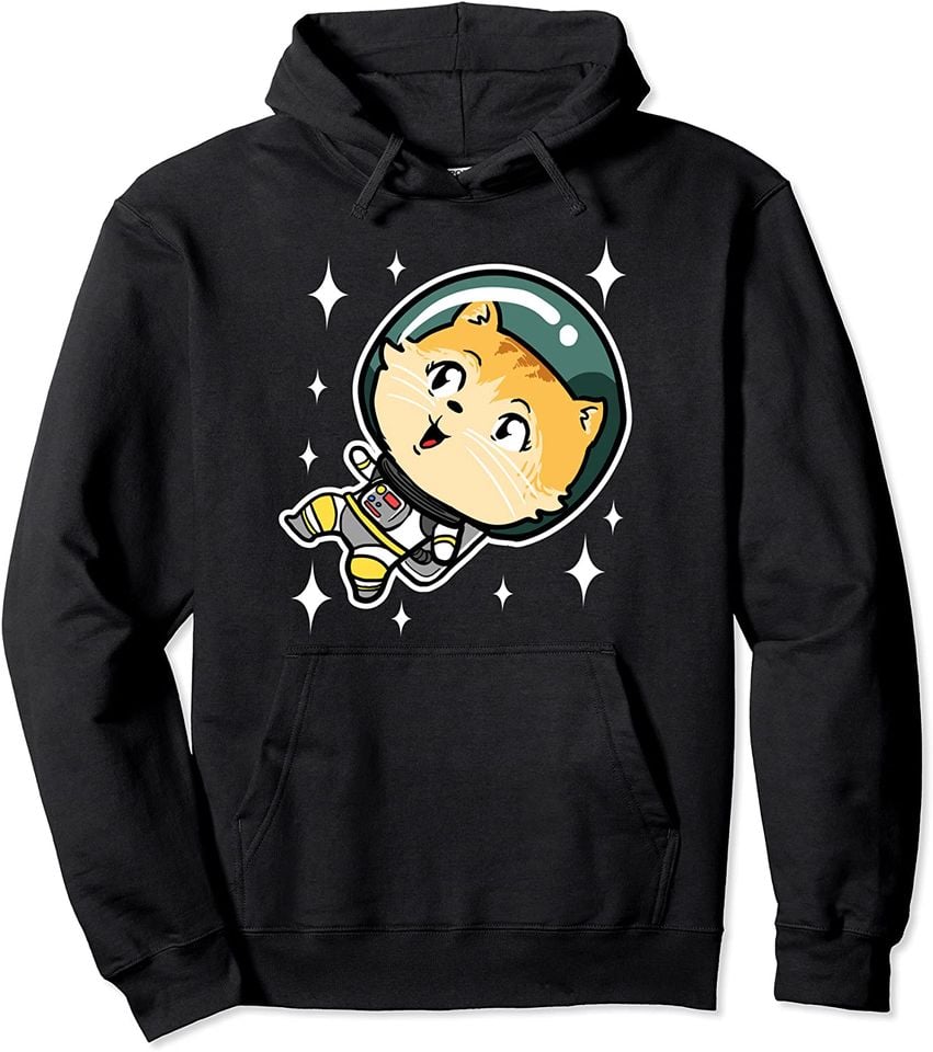 Cute Kawaii Cat In Space Astronaut - Adult & Kids T-Shirts, Sweatshirts & Hoodies apparel design preview 1