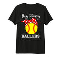 Busy Raising Ballers Mom Funny Softball T-Shirt - Aesthetic Graphic Unisex - T-Shirt, Sweatshirt, Hoodie