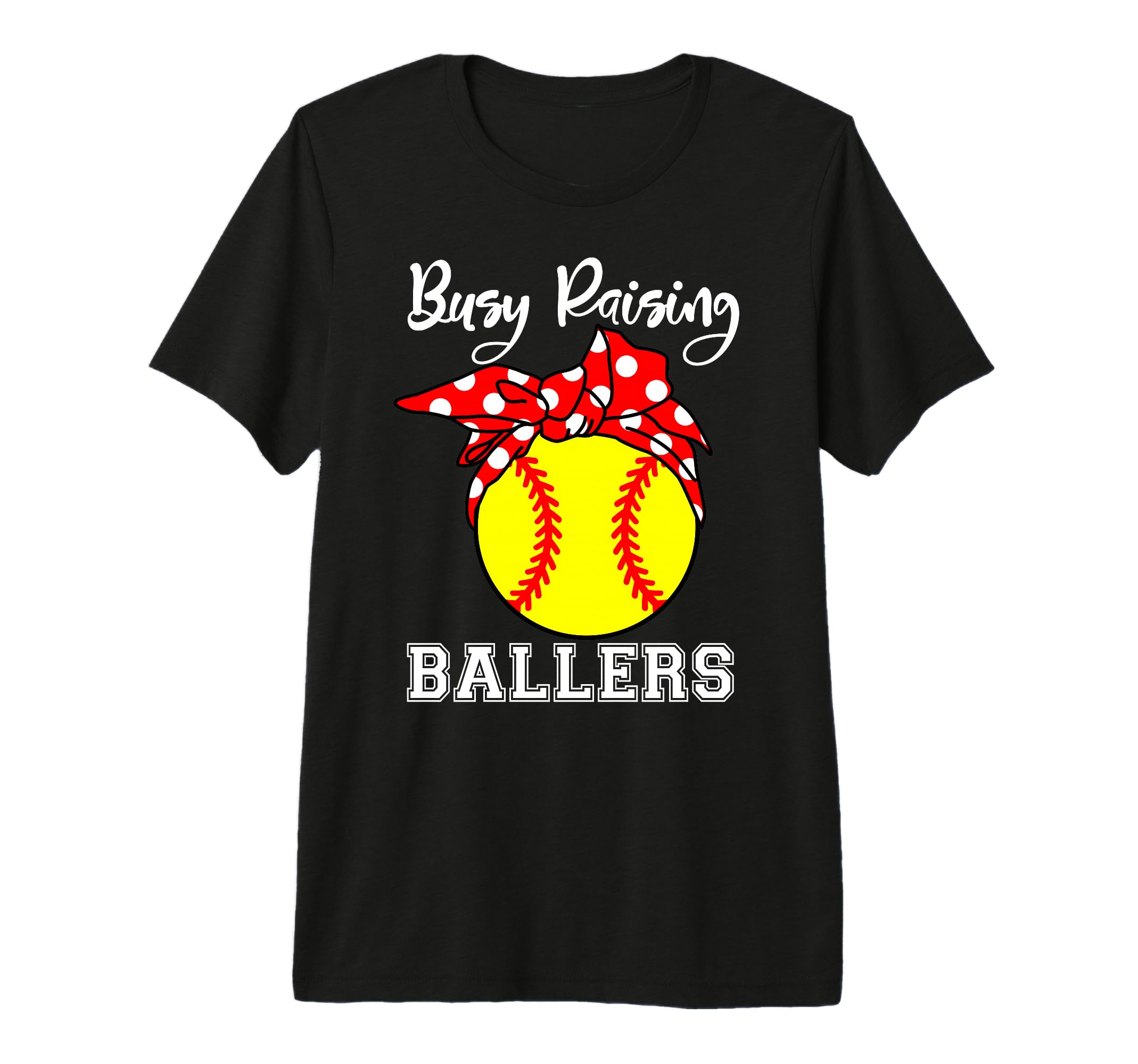 Busy Raising Ballers Mom Funny Softball T-Shirt - Aesthetic Graphic Unisex - T-Shirt, Sweatshirt, Hoodie