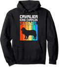 Cavalier King Charles Spaniel Vintage Style Stripes - Adult & Kids T-Shirts, Sweatshirts & Hoodies apparel design preview 1