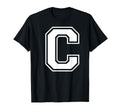 Letter C Capital Alphabet College T-Shirt - Custom Art Print Unisex - T-Shirt, Sweatshirt, Hoodie