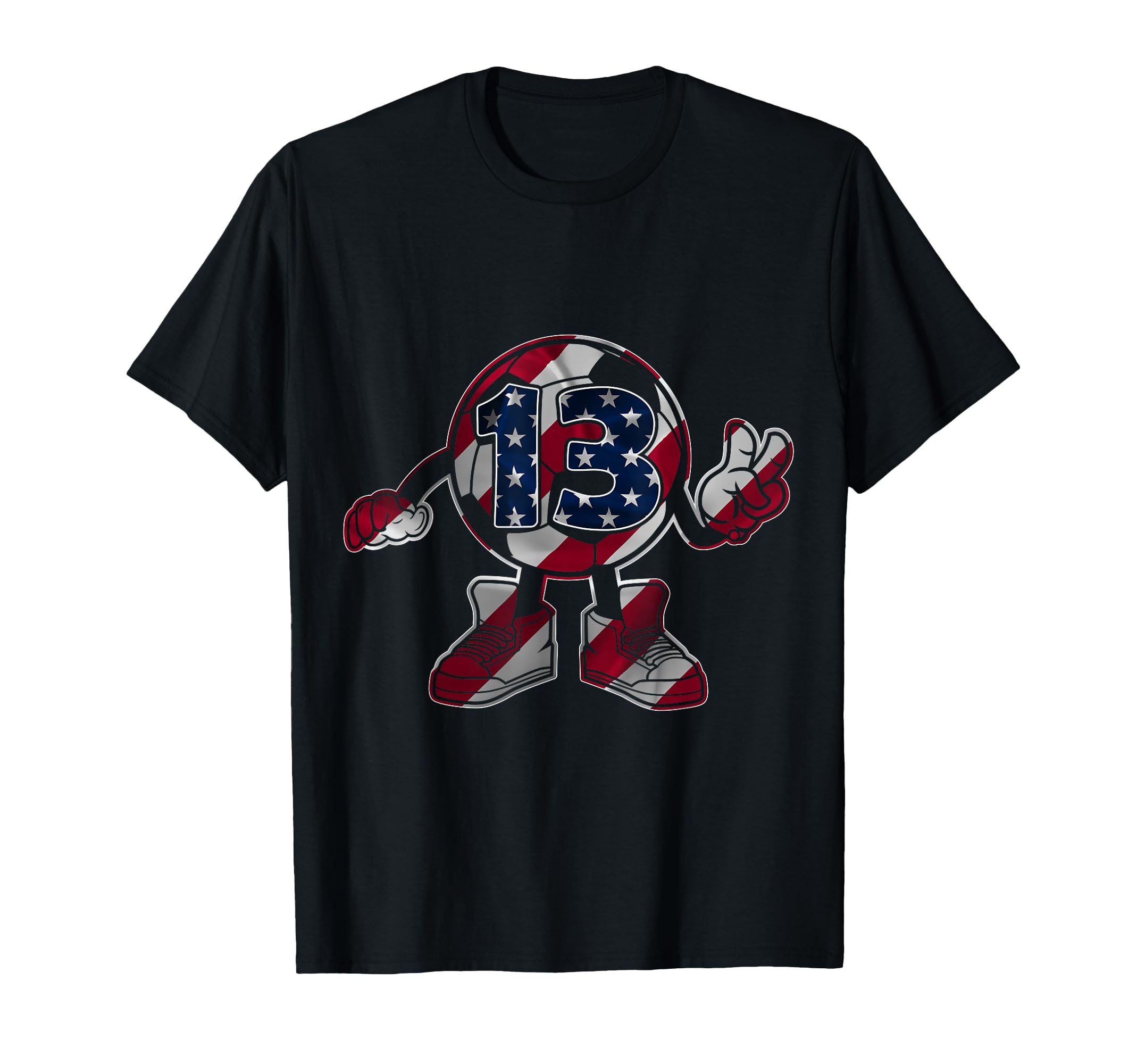 Number 13 Soccer 13Th Birthday T-Shirt - Graphic Print Men Women - T-Shirt, Sweatshirt, Hoodie