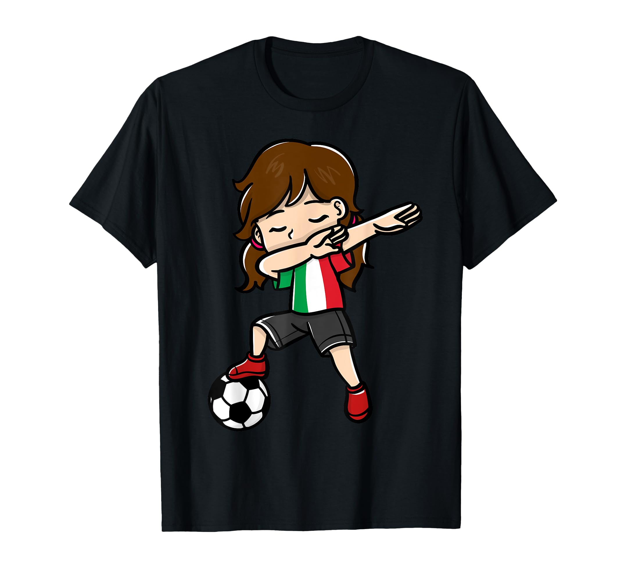 Dabbing Soccer Player Italian Flag T-Shirt - Fun Novelty Design Men Women - T-Shirt, Sweatshirt, Hoodie