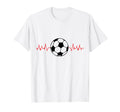 Soccer Ball Heartbeat Players And T-Shirt - Aesthetic Graphic Unisex - T-Shirt, Sweatshirt, Hoodie