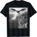 Funny Cat Selfie with Dragon Kawaii Fantasy Creature - Adult & Kids T-Shirts, Sweatshirts & Hoodies apparel design preview 1